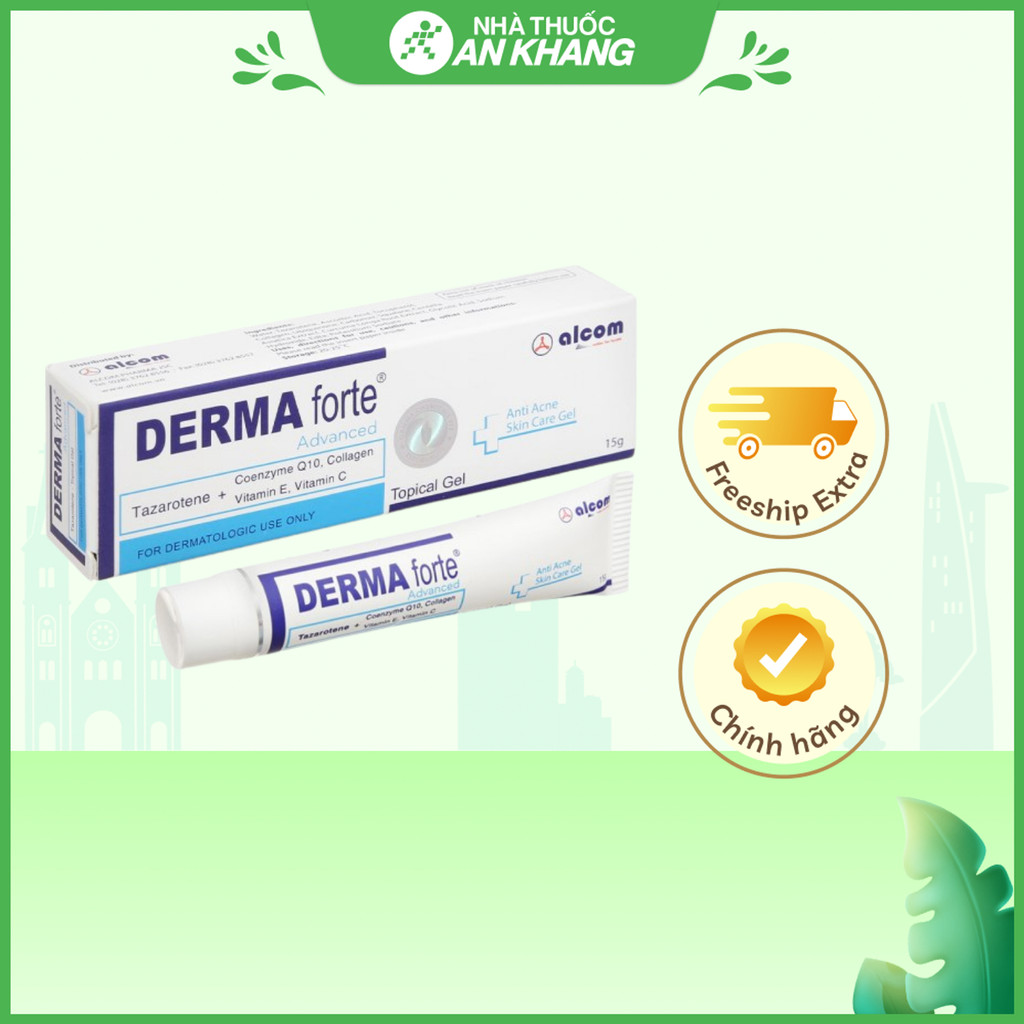 Gel Derma Forte Advanced ngừa mụn trứng cá, ngừa thâm, mờ sẹo, dưỡng da tuýp 15g