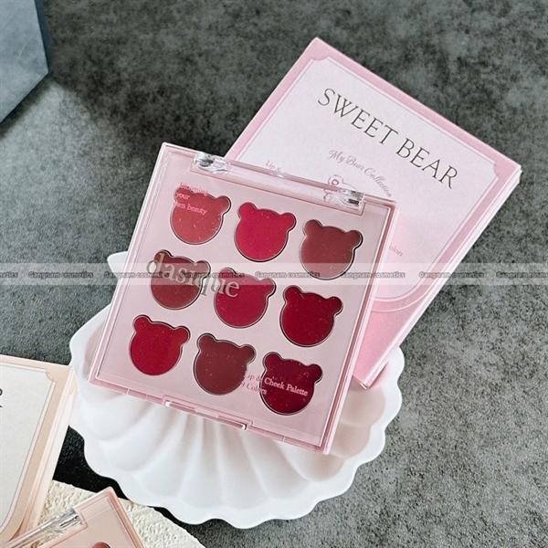 Má hồng & son dasique mood painting lip & cheek palette #06 sweet bear
