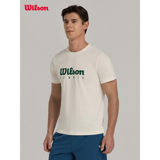 Wilson Áo thun nam thể thao tennis in logo, tay ngắn, cotton cao cấp 521