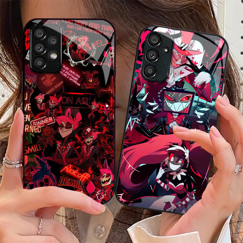 Ốp Điện Thoại Kính Cường Lực Hazbin Hotel 05 Cho Samsung Galaxy A16 A15 A25 A35 A55 A53 A54 A34 A14 
