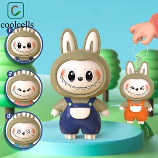 Pixelpulse Labubupu Sheep, Búp bê thay đổi khuôn mặt PVC hoạt hình, Biểu hiện thay đổi Ba lô Charms Extract Đồ chơi báo chí vui nhộn sáng tạo