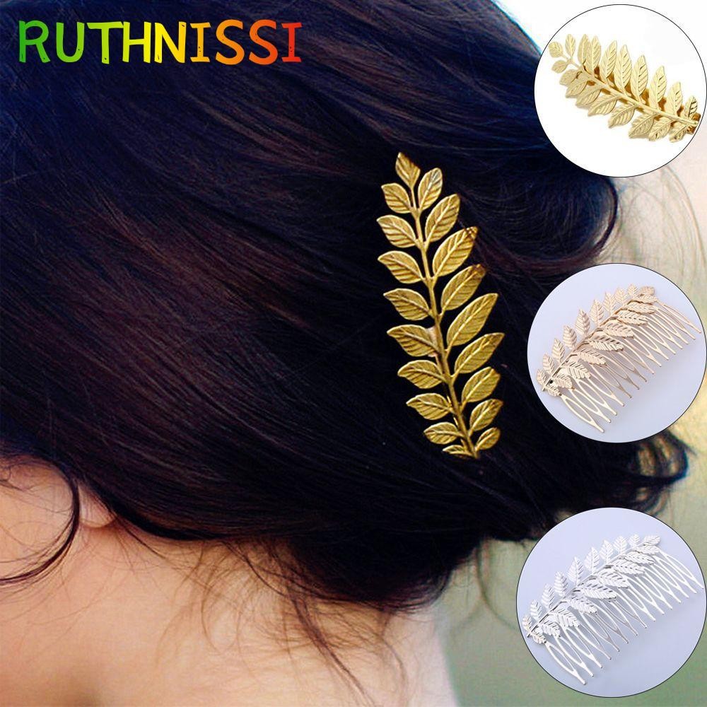 RUTHNISSI Kẹp cài tóc mặt hình chiếc lá