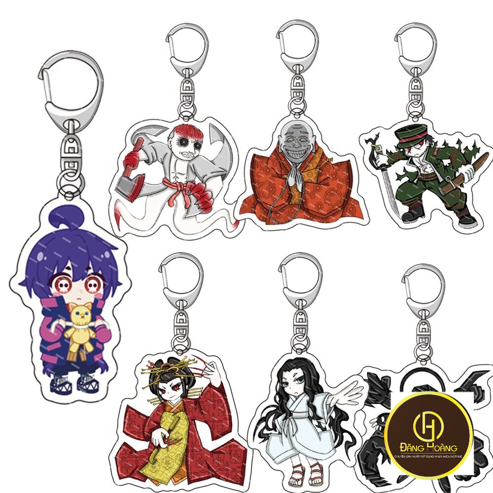 Móc khoá Yayoi Hozuki Anime Dark Gathering Keitaro Eiko Cosin 2 mặt rõ nét nhựa Acrylic Phụ kiện tra