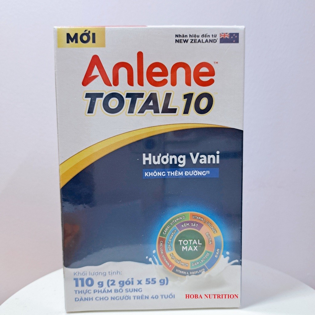 5 hộp Sữa gói Anlene Gold 5x, Total 10 hương Vani (10 gói) - Hàng quà tặng
