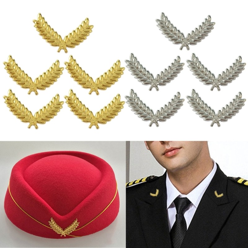 Fine Airline Crew Hat Huy Hiệu Bộ 5 Cho Đồng Phục Chuyên Nghiệp Mũ Quốc Huy Hóa Trang Đội Trưởng Tra