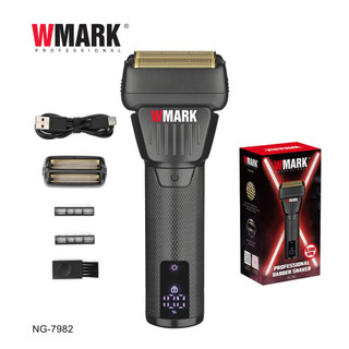 Wmark mới thép không gỉ khắc titan hai lưỡi dao cạo lưới dao cạo điện nam NG-7982