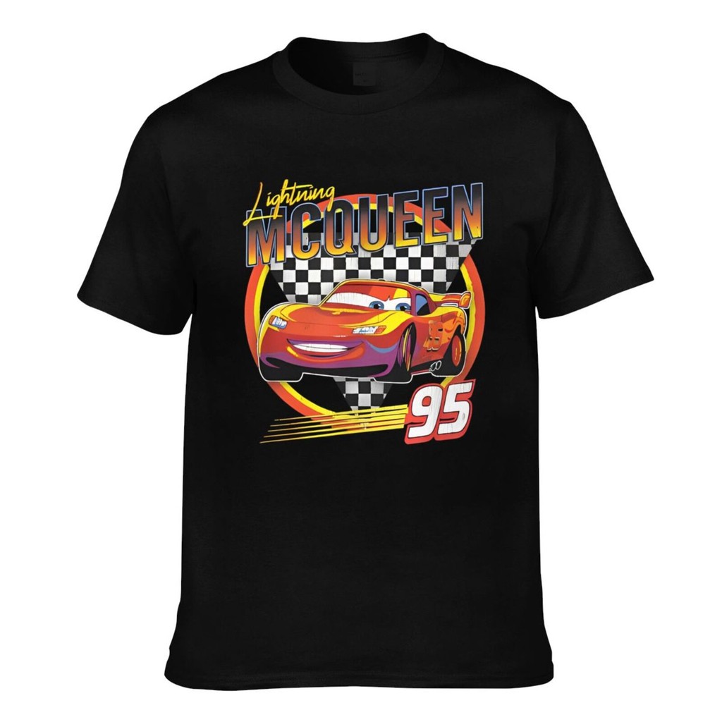 Áo thun Lightning Mcqueen Disney Cars Áo thun nam tùy chỉnh
