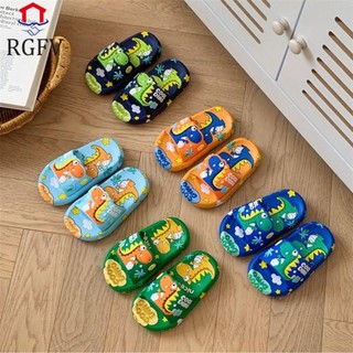 Dép Động Vật Hoạt Hình RGFV, Dép Khủng Long Dễ Thương Hoạt Hình EVA, Đế Chống Trơn Trượt Màu Trơn Dép Phòng Tắm Trẻ Em Bé Trai