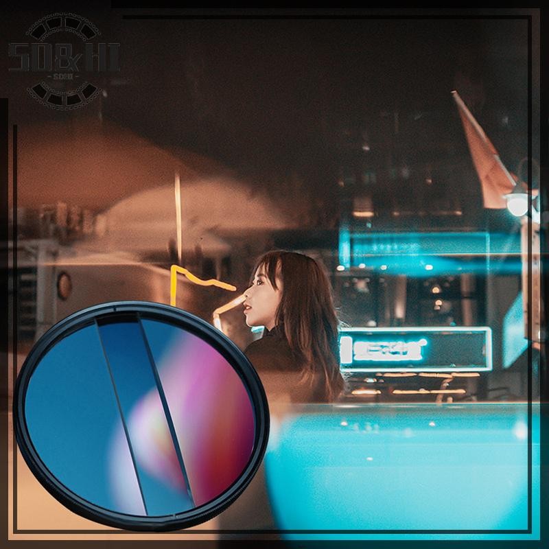 Sdhi Blur Effects Centerfield Split Diopter Filter Camera Prism Photography Filter Foreground Filter Double Half Moon Camera Filter (vn)