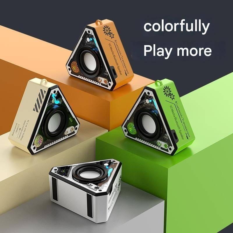 Loa Bluetooth không dây Mini V2, Bass tuyệt vời, 360 ° Âm thanh nổi, loa di động sạc trầm