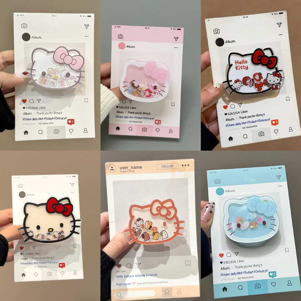 Ốp Điện Thoại Giá Đỡ Thích Hợp Cho Tất Cả Các Vỏ Điện Thoại Giá Đỡ INS Phong Cách Mèo Kitty Dễ Thương Hoạt Hình Rocking Âm Nhạc Dính Túi Khí Giá Đỡ Thích Hợp Cho Máy Tính Để Bàn Hỗ Trợ Mở Rộng Buck