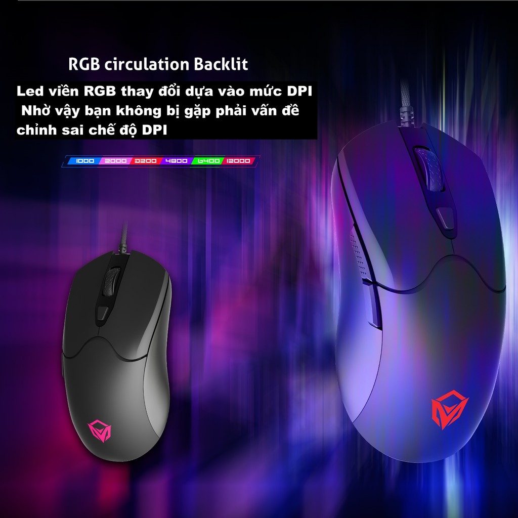 Chuột Chuyên Game Meetion GM21 Có App Cài Đặt Macro Độ Nhạy Max12000DPI Led Viền RGB Phù Hợp Chơi Game Chuyên Nghiệp | BigBuy360 - bigbuy360.vn
