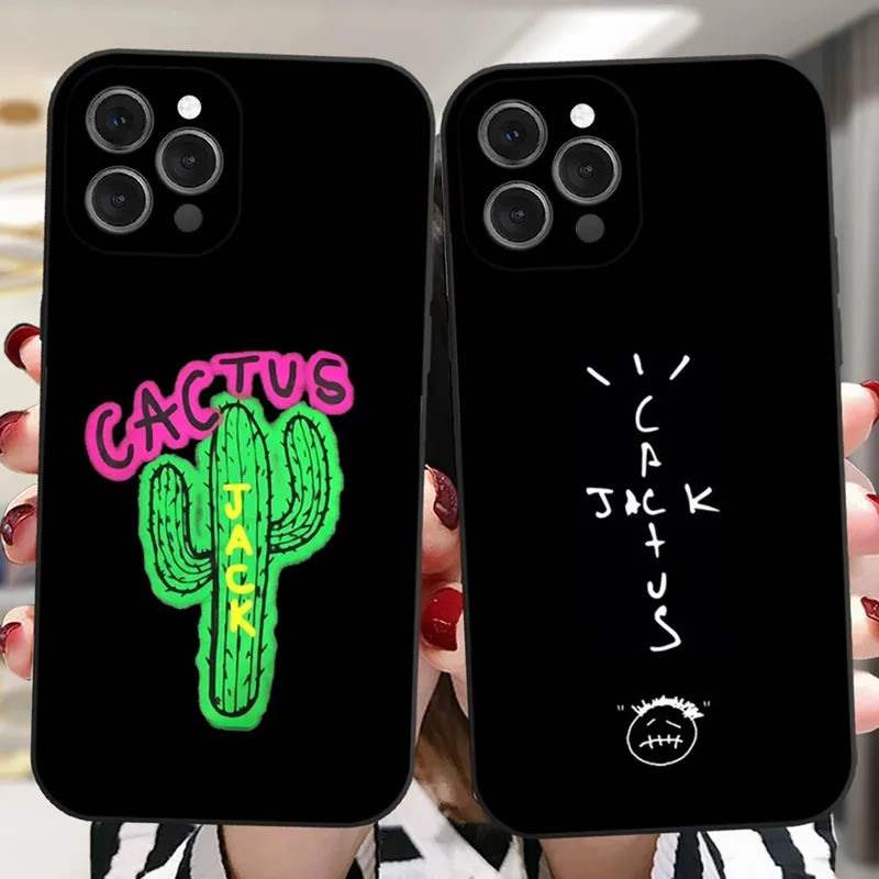 TK-1 C-Cactus J-Jack Travis Scott Ốp Điện Thoại iPhone 16, 17,15,13,12,11 Plus, Pro, Max, XR, XS, X,