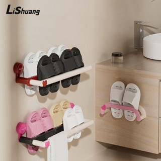 Kệ treo dép LISHUANG, Giá đỡ dép phòng tắm đa chức năng, Giá treo tường tiết kiệm không gian di động Giữ ngăn nắp Hộp đựng đồ phòng ngủ tại nhà Móc lưu trữ