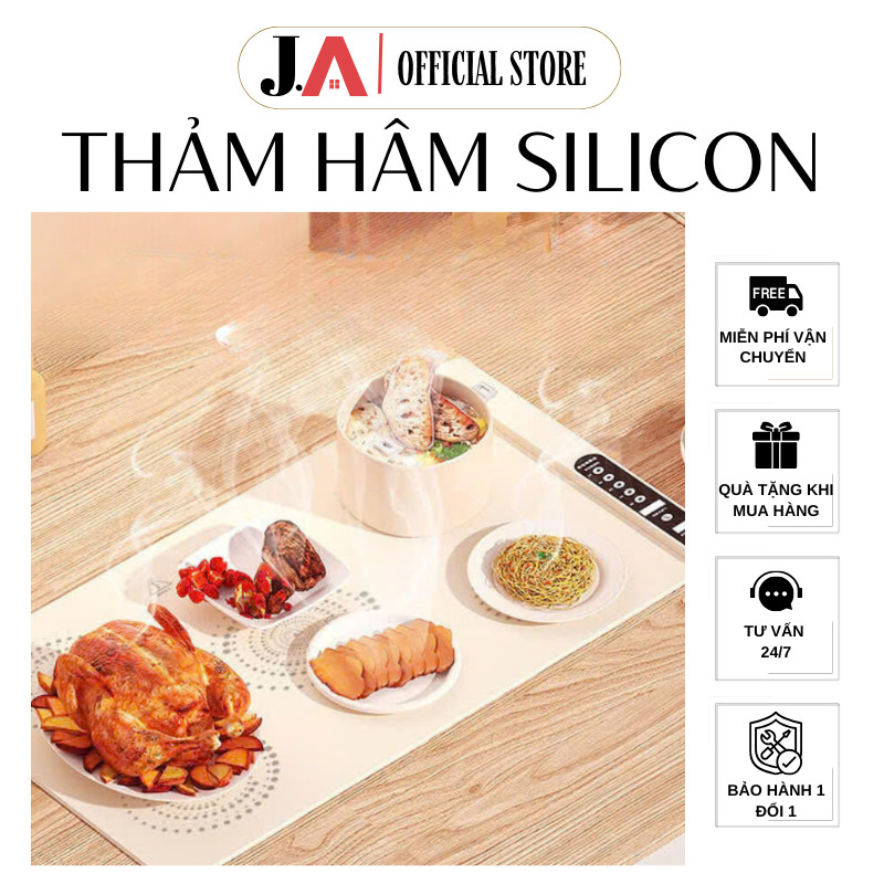 Thảm Hâm Nóng Đồ Ăn Chất Liệu Silicon Chịu Nhiệt Cuộn Gọn 185Uw, Giữ Nhiệt Thức Ăn Tiện Dụng, Thảm Hâm Cao Cấp - JA OFFI