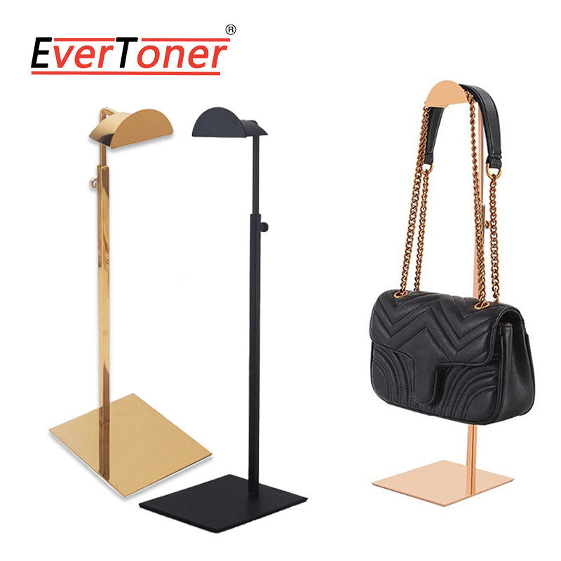 Evertoner Túi xách Giá trưng bày Kim loại Có thể điều chỉnh Đánh bóng Túi xách Giá trưng bày Móc tre