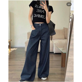 Quần ống suông đanh không nhăn kẻ sọc Sofm Wear- Chuyên Jeans Nữ
