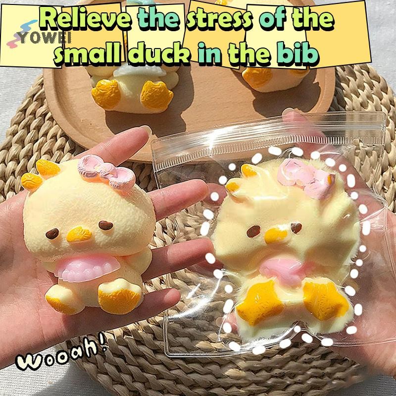 YOWEI Phim Hoạt Hình Dễ Thương Tạp Dề Vịt Vịt Vàng Siêu Mềm Mochi Bóp Sáng Tạo Phục Hồi Quà Tặng VN