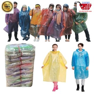 Nguyên bịch 100 Áo mưa Du lịch dùng 1 lần ,áo mưa du lịch áo mưa 1 người đẹp thời trang nam nữ