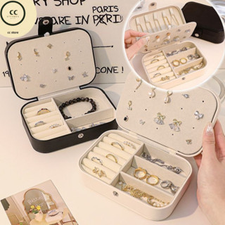  Hộp đựng Trang Sức Hộp Quà Nhỏ Da PU Cao Cấp Du Lịch Nhiều Ngăn Lót Nhung Mềm Hộp đựng Nhẫn 