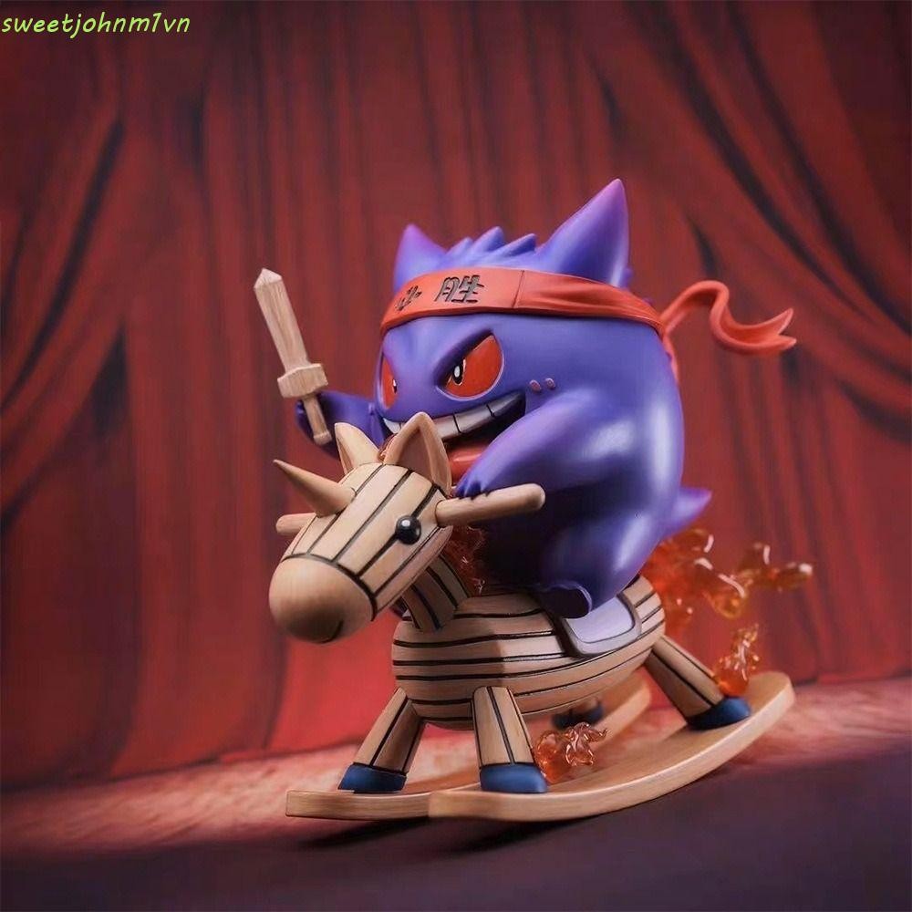 SWEETFASHION Anime Nhân Vật Hành Động, Psyduck & Gengar Rocking Marco Pada Duck Anime Mô Hình Búp Bê