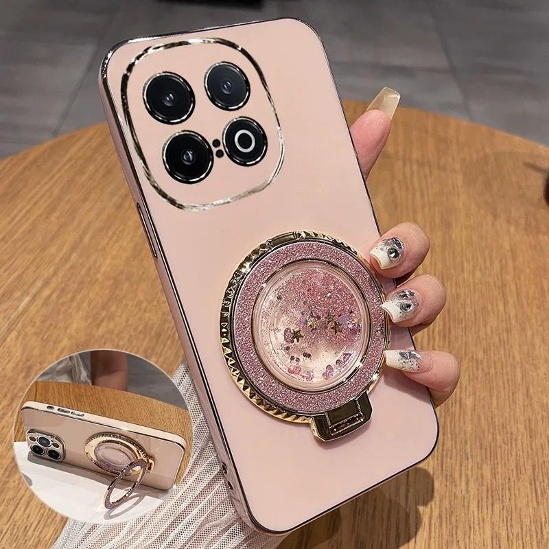 Dành Cho Iqoo 13 Mạ TPU Ốp Lưng Cho Vivo Iqoo 13 12 Pro 11pro Màu Kẹo Cát Cát Giá Đỡ Từ Tính Vỏ Sili