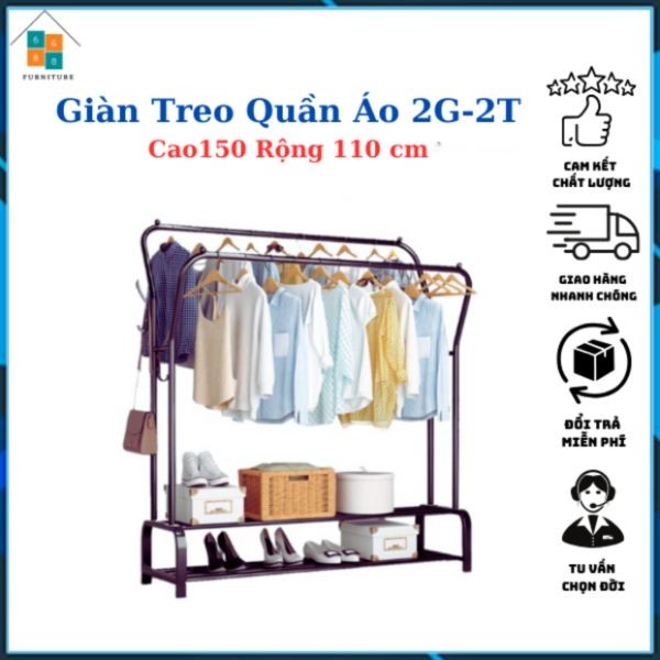 Kệ Treo Quần Áo Khung Thép Sơn Tĩnh Điện Chống Rỉ Chống Xước - Giá Treo Quần Áo Để Giày Dép Lắp Ghép