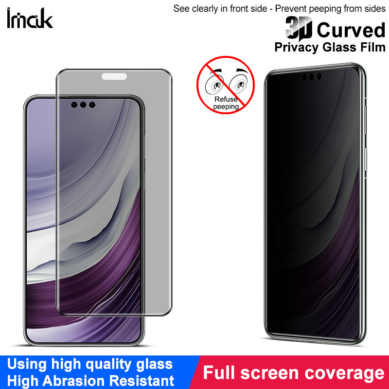 Imak Huawei Mate 70 Pro Plus 5G Kính cường lực bảo mật Mate70 RS Ultimate 5G 3D Cong Full Cover Chốn