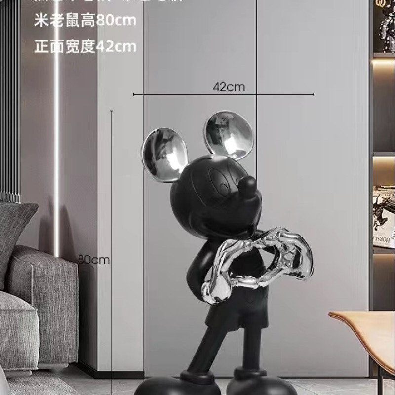 Tượng Chuột Mickey Đứng Decor Nhiều Màu 80Cm - YDK decor