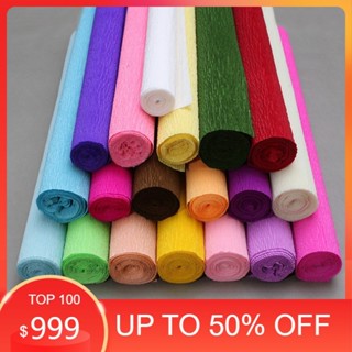  Set 2 Cuộn giấy nhún làm hoa  hàng Trung  cuộn dài 50cm x 2m5  Thuminh  