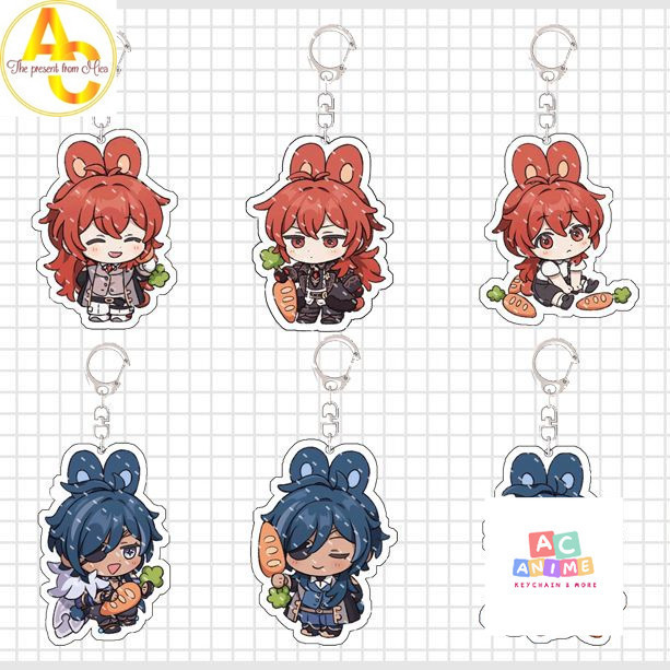 Móc khóa keyring KAEYA x DILUC GENSHIN IMPACT ver THỎ