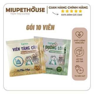 Ecopets Viên Phô Mai Tăng Nọng Cùng Viên Tảo Biển Dưỡng Lông Cho Chó Mèo Gói 10 Viên - MiuPet House
