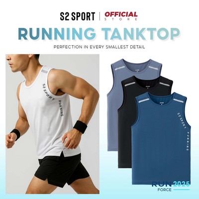 Áo TankTop Nam Thể Thao S2 SPORT Vải Micro-Grid Mềm Mịn Thoáng Khí Co Giãn 4 Chiều Tập Gym STT05