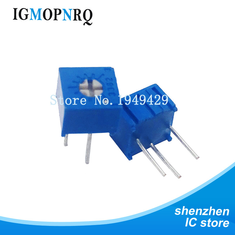 10 cái/lốc 3362p-1-501lf 3362P 501 500R Ohm trimpot tông đơ chiết áp biến điện trở mới