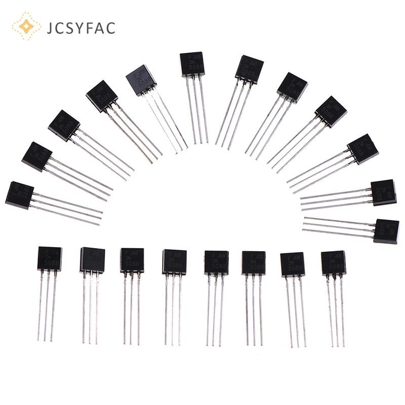 JCSYFAC 20 CÁI 2N5088 TO-92 Bộ ba tuyến nội tuyến Chất bán dẫn riêng biệt Mới