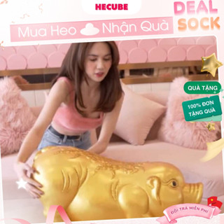  Heo Lợn Đất Ngọc Trinh Chữ Lộc Khổng Lồ Hecube Size Đại Ống Tiết Kiệm Tiền Vàng 