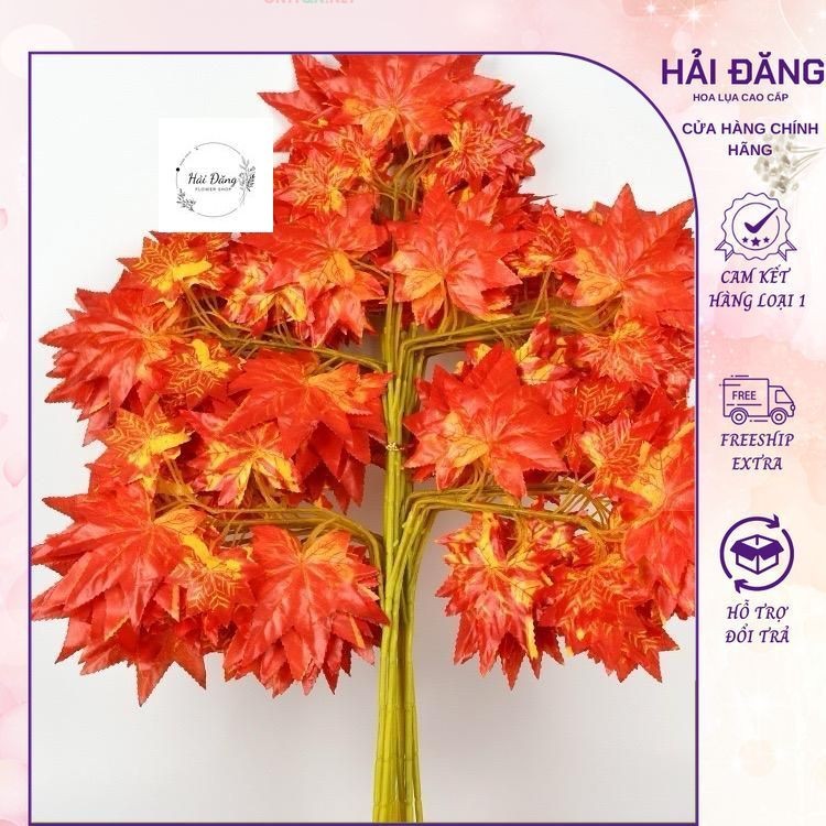 Bó lá phong đỏ, lá si, lá tre, lá kim tứ ( 1 bó gồm 12 cành) giá bán sản phẩm là cả 1 bó Decor Decor Phòng