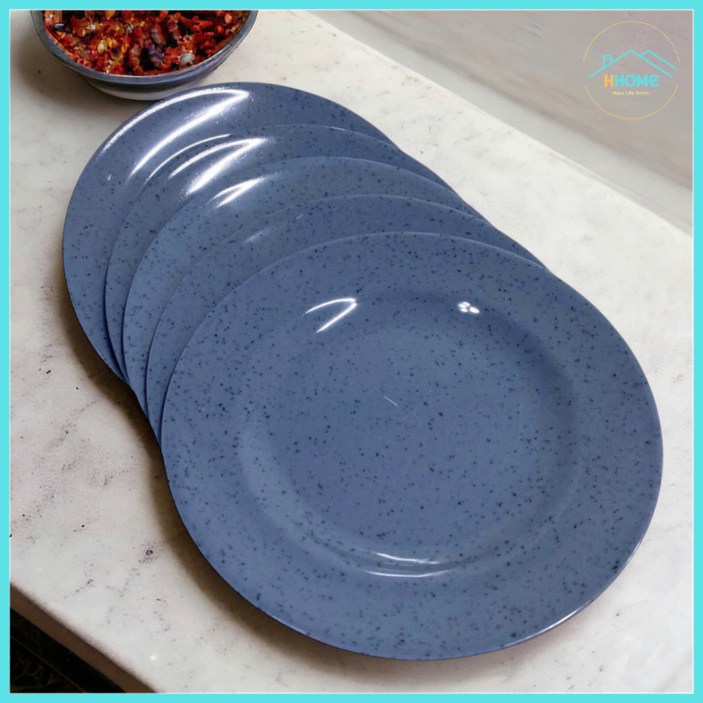 Dĩa Nhựa Melamine Tròn Cạn Nhiều Màu (Nhiều Size 13.5cm - 27.5cm) - Đựng Cơm Sườn, Thức Ăn