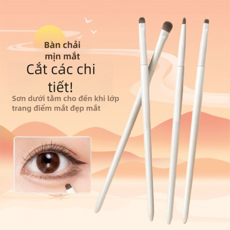 Bàn chải kẻ mắt, bàn chải chi tiết phấn mắt, bàn chải trang điểm mắt, bộ bàn chải trộn mịn và che khuyết điểm, bàn chải di động bằng lông ngựa | BigBuy360 - bigbuy360.vn