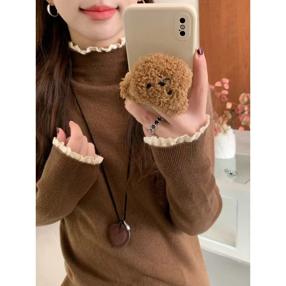 YAYUAN Áo len nữ dài tay áo lót mới màu hồng | BigBuy360 - bigbuy360.vn