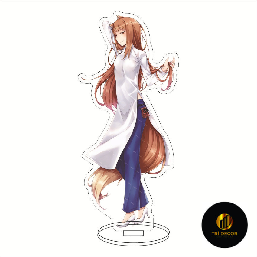 Móc Khoá, Mô Hình Standee Anime Spice and Wolf Trang Trí Bàn Học
