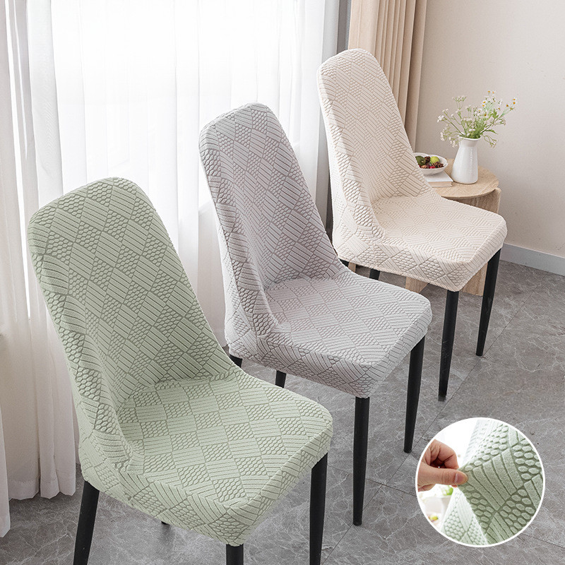 Vỏ Bọc Ghế Ngồi Bàn Ăn，Jacquard Cong Lưng Màu TVỏ Bọc Ghế，Hợp Cho Phòng Khách Trang Trí Nhà