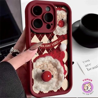  Sợi Ông Già Noel Cho iPhone16 16pro 16promax 16plus Bao Da Điện Thoại 15 15pro 14 13promax xs xsmax xr 6 7 8plus 7 8plus 12 11 Phim Hoạt Hình Quà Tặng Giáng Sinh Vỏ Điện Thoại JGS 