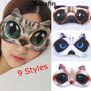 Yunafin Ngủ Mắt Nóng Thời Trang Massage Thư Giãn Hoạt Hình Động Vật Hỗ Trợ Ngủ