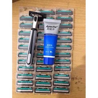 Bộ Combo Dao Cạo Râu 36 Lưỡi - Bao gồm Cán Dao và Tuýp Kem Tạo Bọt