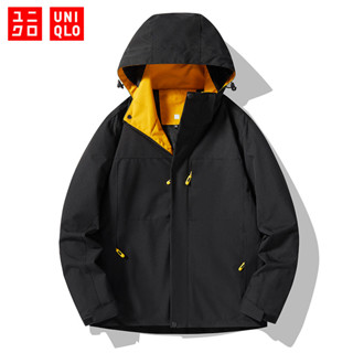 Áo khoác chống mưa nam Uniqlo có mũ trùm đầu, chống gió chống thấm nước và thoáng khí, cỡ lớn, thích hợp cho đi xe đạp ngoài trời leo núi và cắm trại ở mọi giới tính