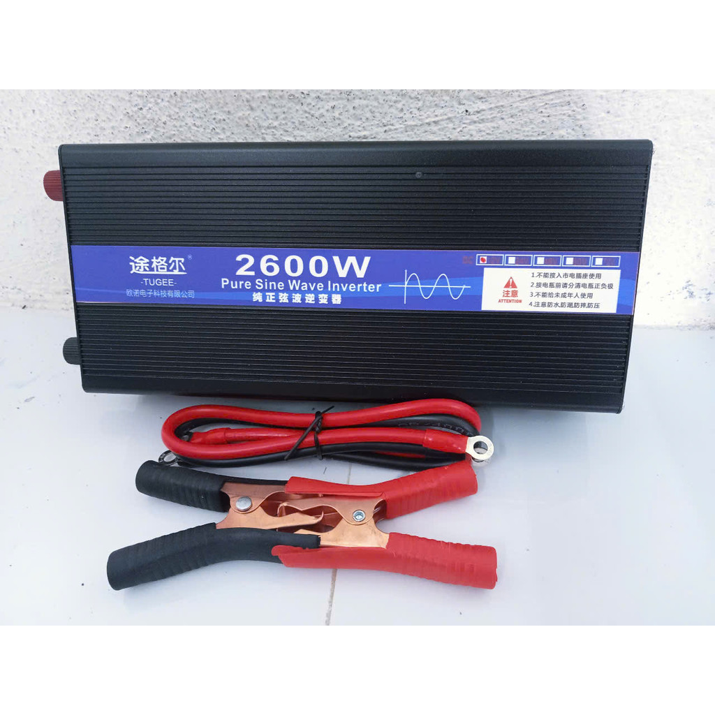 Bộ chuyển  đổi nguồn  điện sin chuẩn - 12V 2600W  TUGEE  12v
