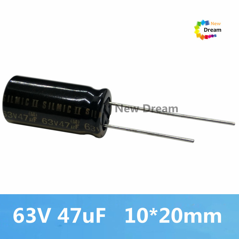 5 CÁI 63V 47uF âm thanh sốt điện phân tụ 10 * 20mm hàn
