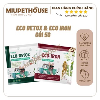 Ecopets Giải Độc Gan Thận ECO DETOX & Thuốc Bổ Máu ECO IRON Cho Thú Cưng Gói 5g - MiuPet House