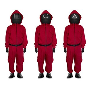 Trò Chơi Mực Trang Phục Hóa Trang Halloween Người Lớn & Trẻ Em Chú Hề Cosplay Áo liền quần Với Găng Tay Mặt nạ Áo liền quần Nhập Vai Nhân Vật Sự Kiện Trang Phục